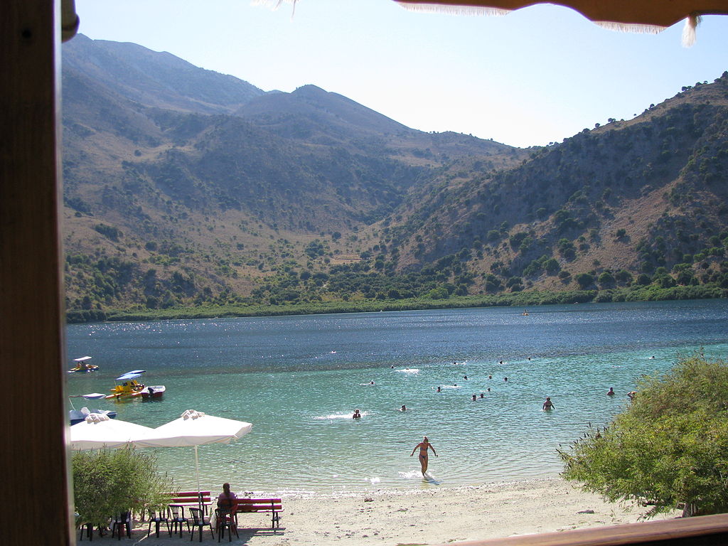 Lake kournas in Crete
