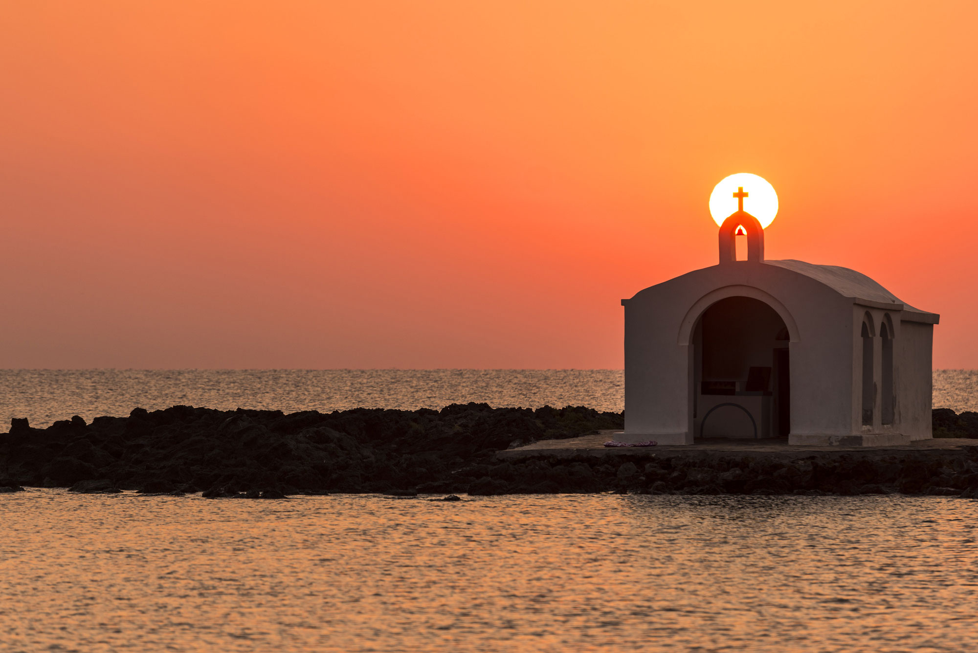 Agios Nikolaos Church Georgioupolis sunset