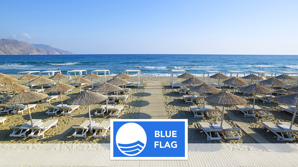 BLUE FLAG 2022 AWARD TO KAVROS BEACH OF ANEMOS LUXURY GRAND RESORT & SPA