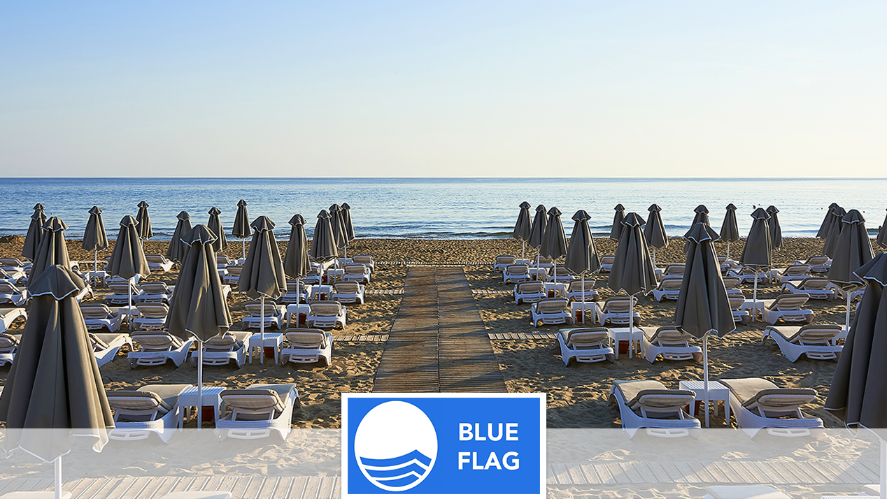 BLUE FLAG 2022 AWARD TO KOURNAS BEACH OF MYTHOS PALACE RESORT & SPA