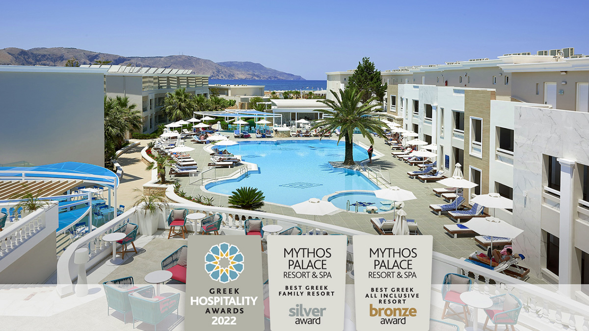 MYTHOS PALACE RESORT & SPA’S DISTINCTIONS AT THE GREEK HOSPITALITY AWARDS 2022