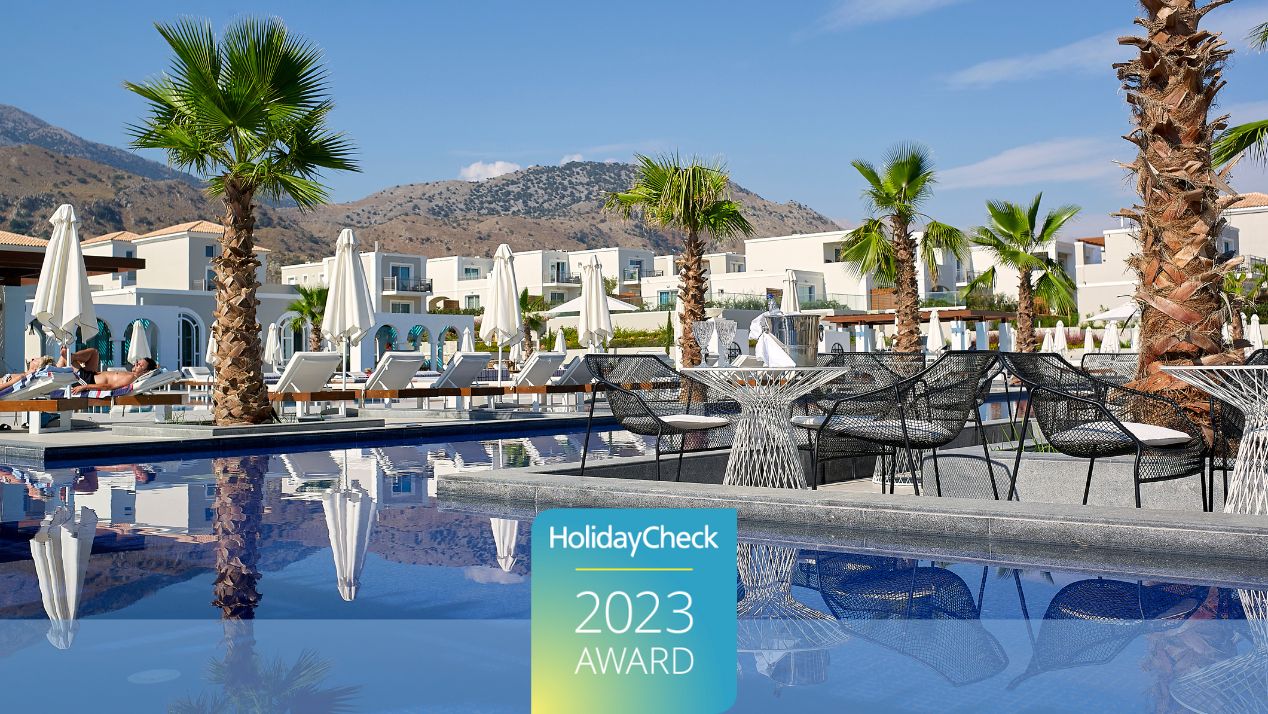 ANEMOS RANKS AMONG HOLIDAYCHECK’S BEST HOTELS FOR 2023