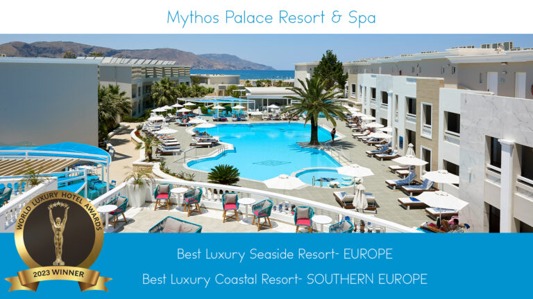 Mythos Palace Celebrates Dual Triumph at World Luxury Awards 2023